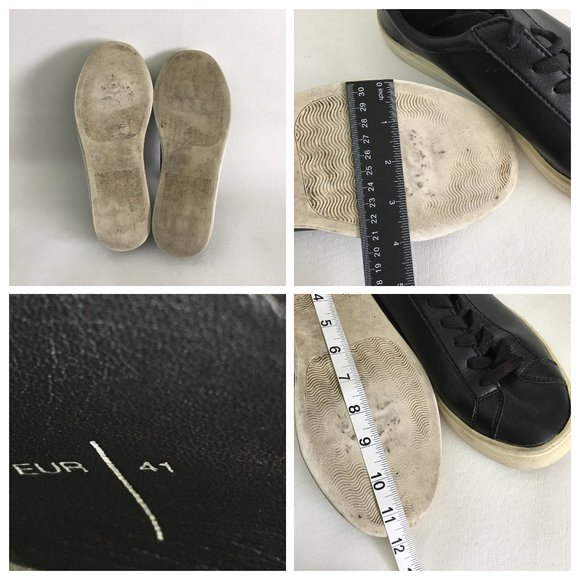 HOUSE OF FUTURE Black Leather Low Top Sneaker 8 - Picture 8 of 8